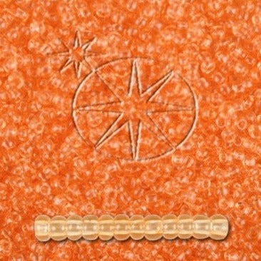 Orange Glasperler, Preciosa Seed Beads, orange 2 dyed crystal 01184