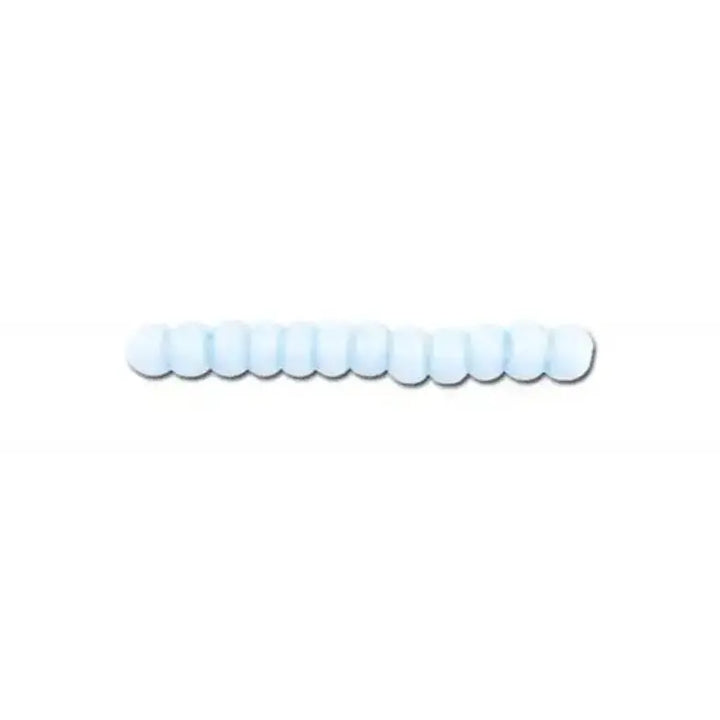 Blå glasperler, preciosa, baby blue 2 dyed chalkwhite, storkøb 