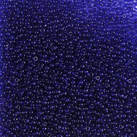 Preciosa Seed Beads - Blå Glasperler, Preciosa, Natural Transparent Dark Sapphire, Storkøb