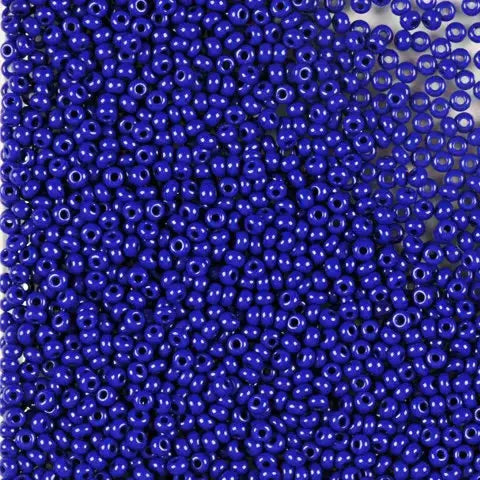 Blå glasperler, preciosa, natural opaque electric blue, 33050, storkøb 