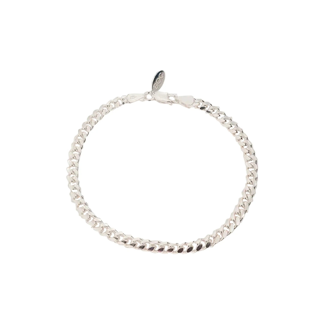 Armbånd, chunky cuban kæde, sterlingsølv, 17-21 cm/5 mm 