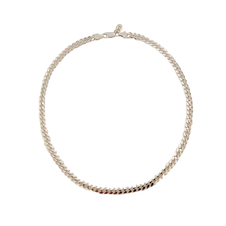 Halskæde, cuban kæde, sterlingsølv, 40 cm/6 mm 