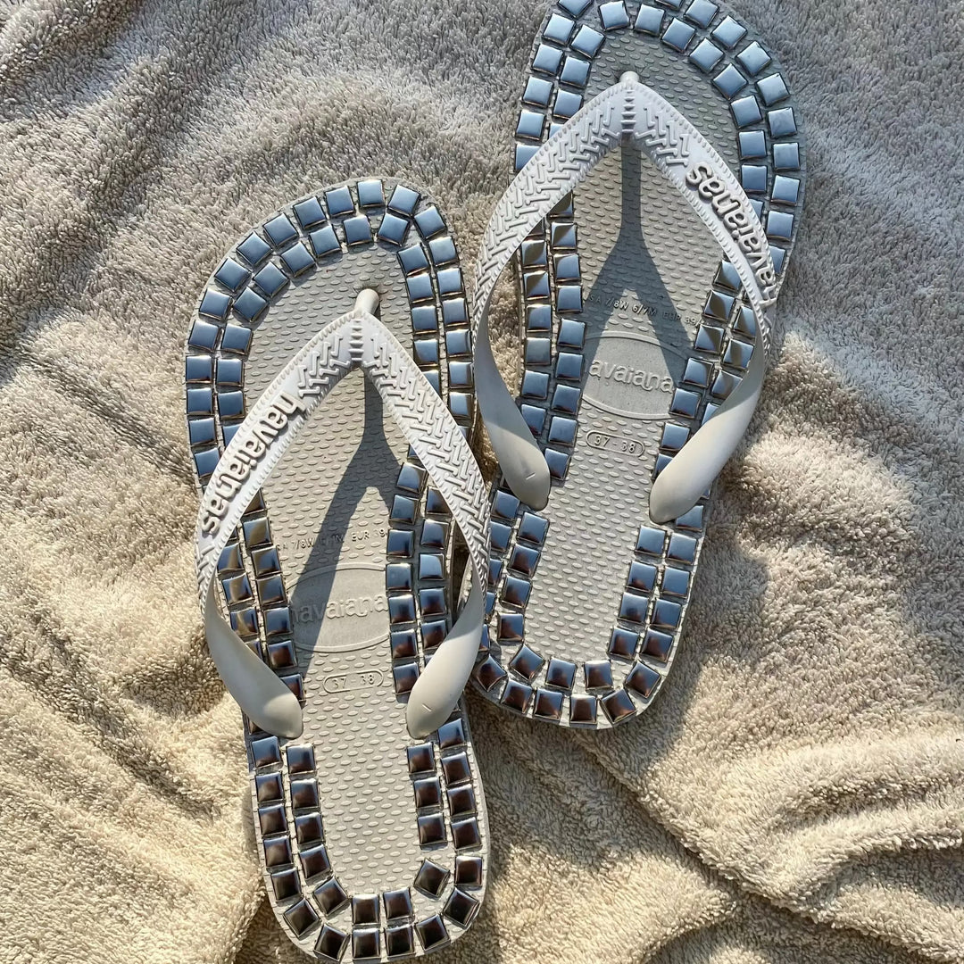 Nitter, firkantet, forsølvet og forgyldt, 10-100 stk Beadhouse of Copenhagen