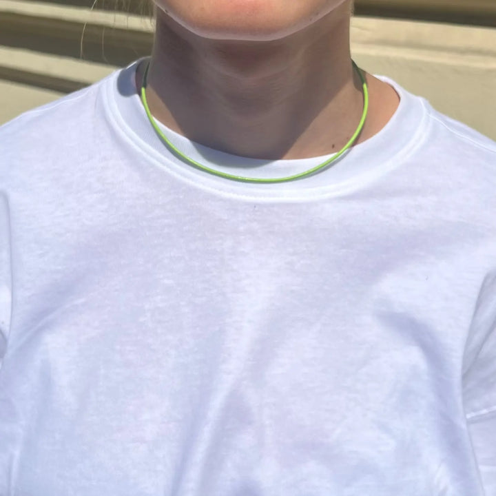 Halskæde, lædersnor, forsølvet messing, flere varianter, 37-40cm Beadhouse of Copenhagen