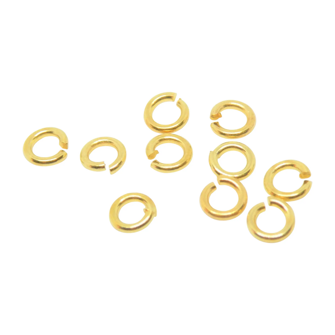 Øskner, åbne, messing fg, 4 x 0,8mm 