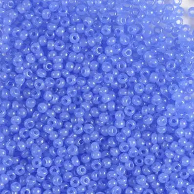 Blå glasperler, preciosa, alabaster blue, storkøb 