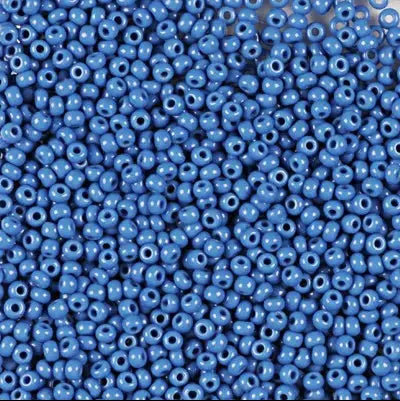 Blå glasperler, preciosa, opaque blue, storkøb 