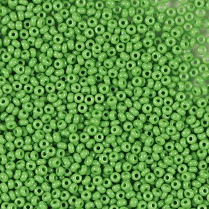 Grønne glasperler, preciosa, natural opaque apple green, storkøb