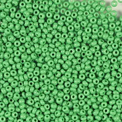 Grønne glasperler, preciosa, natural opaque green, storkøb 