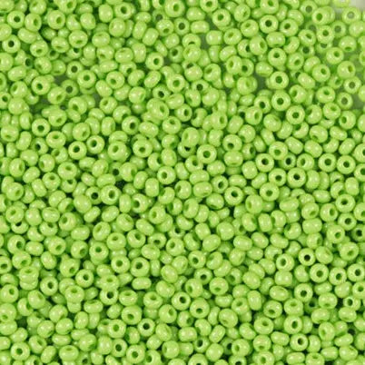 Grønne glasperler, preciosa, natural opaque light green, storkøb