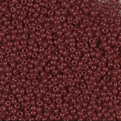 Røde glasperler, preciosa, opaque red brown, storkøb 