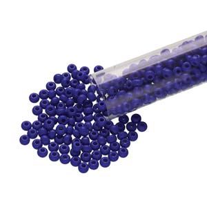 Perles en verre bleu, preciosa, bleu foncé électrique opaque naturel, excellent achat