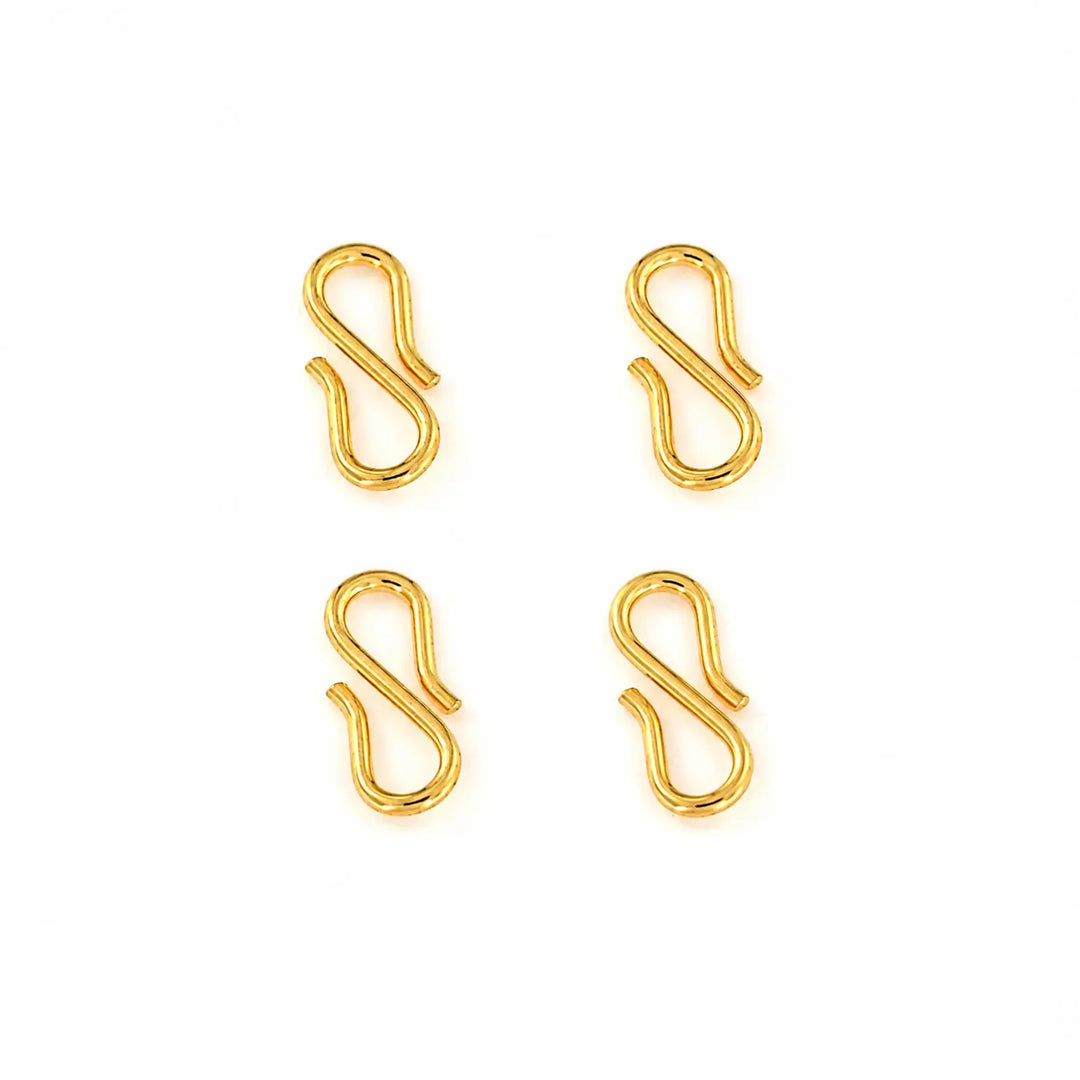 S lås i forgyldt sterlingsølv. 11 x 1 mm.