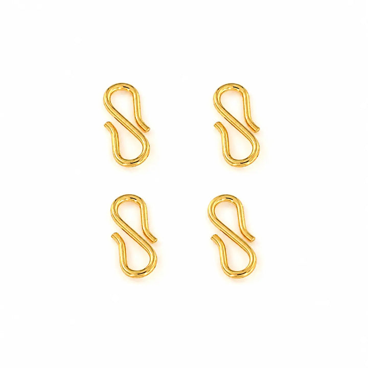S lås i forgyldt sterlingsølv. 11 x 1 mm.