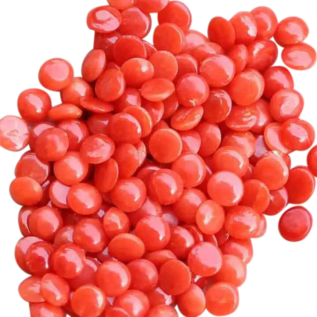 Cabochon, koral, rund, 3,6-5mm, 1-10stk 