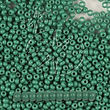 Grøn - Opaque. Preciosa glasperler. Seed beads. 53240 9/0
