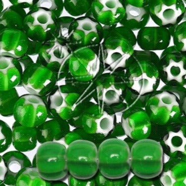Grøn Glasperler, Preciosa Seed Beads, green cornelian star 53712