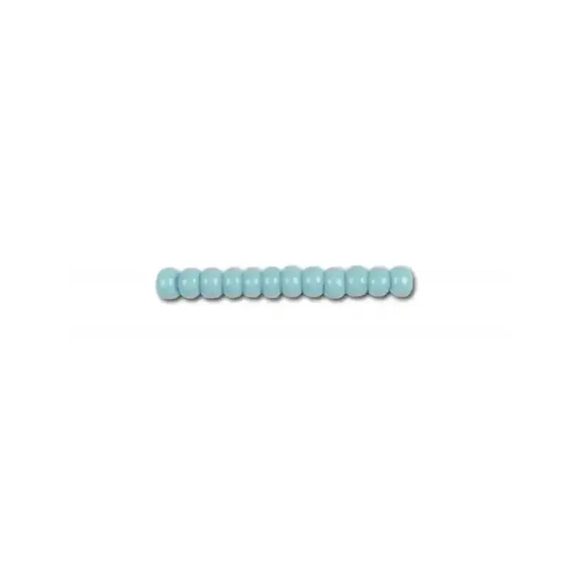 Blå glasperler, preciosa, opaque aqua blue, storkøb 
