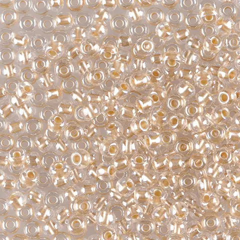 Brune glasperler, preciosa, pastel lined mocca pearl crystal, storkøb