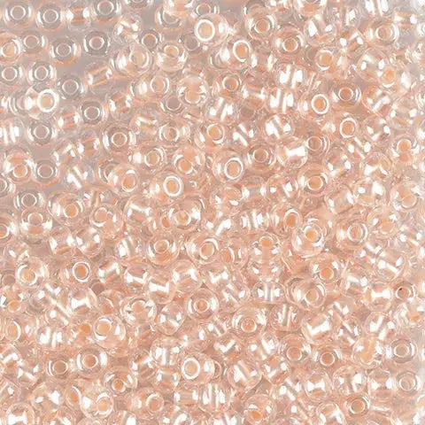 Orange glasperler, preciosa, colour lined salmon pearl crystal sfinx, storkøb 