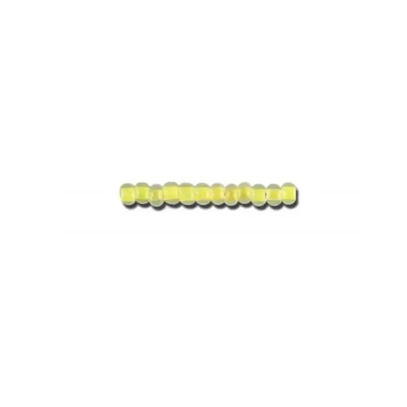 Grønne glasperler, preciosa, colour lined yellow green dyed crystal, storkøb 