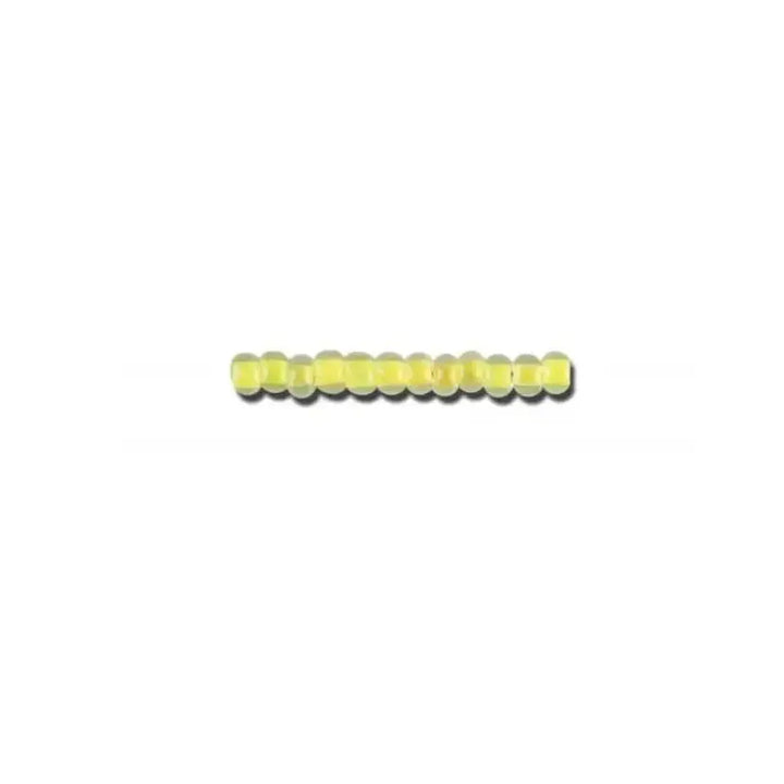 Grønne glasperler, preciosa, colour lined yellow green dyed crystal, storkøb 