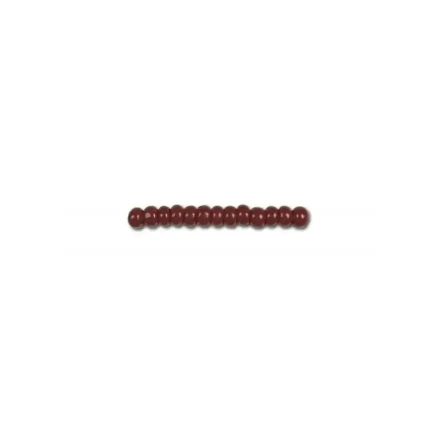 Glasperler, rød, brun, opaque red coral 