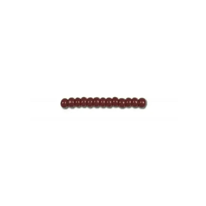 Glasperler, rød, brun, opaque red coral 