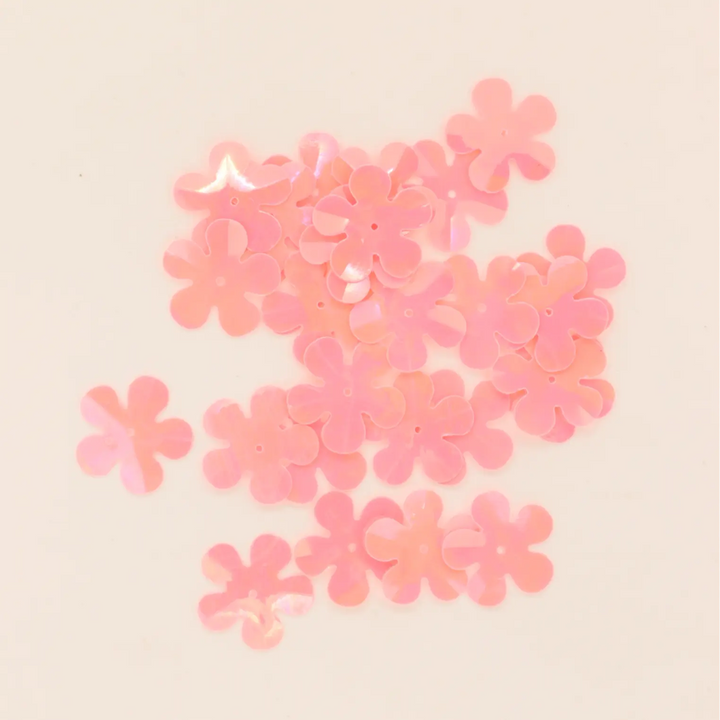 Palietter, blomst, 14-20mm, 10-40g, med regnbueskær, flere varianter Beadhouse of Copenhagen