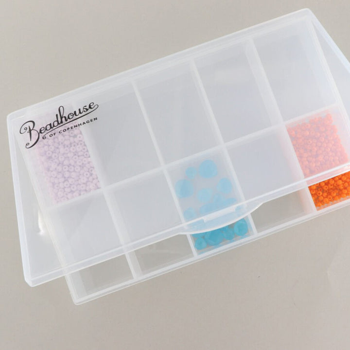 Opbevaring, Beadhouse bead box 10 rum, plastik, uden indhold