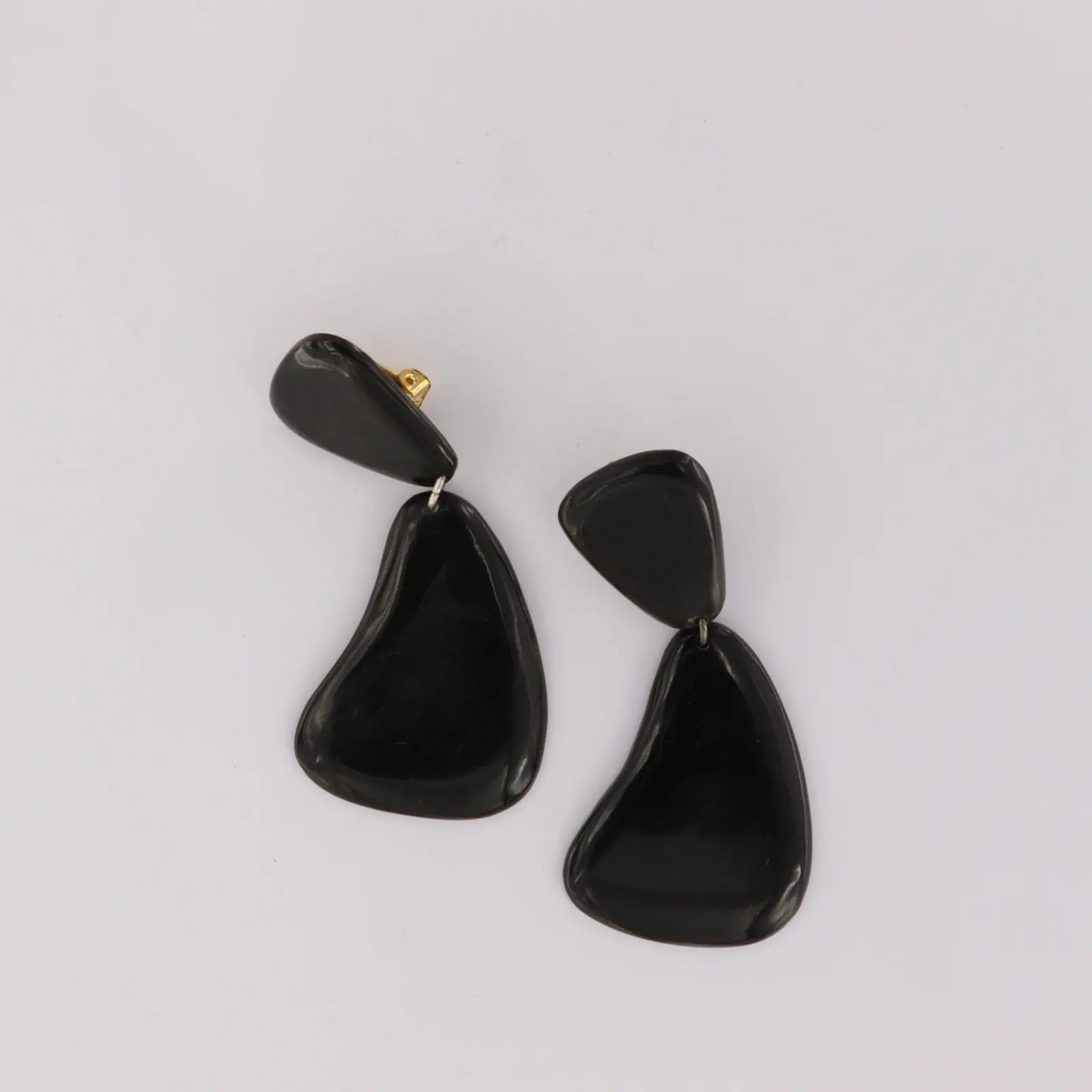 Øreringe, clips, organisk, forgyldt messing