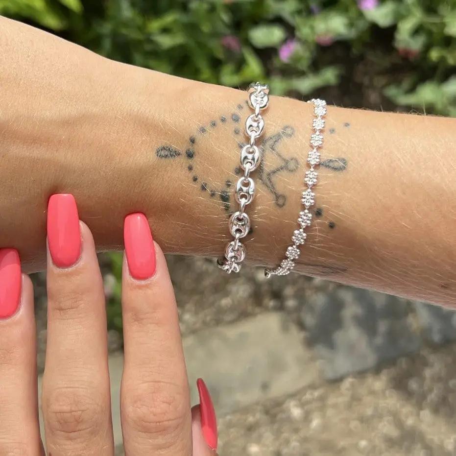 Armbånd, calabrote kæde, sterlingsølv, 16-18 cm/6,2 mm Spain