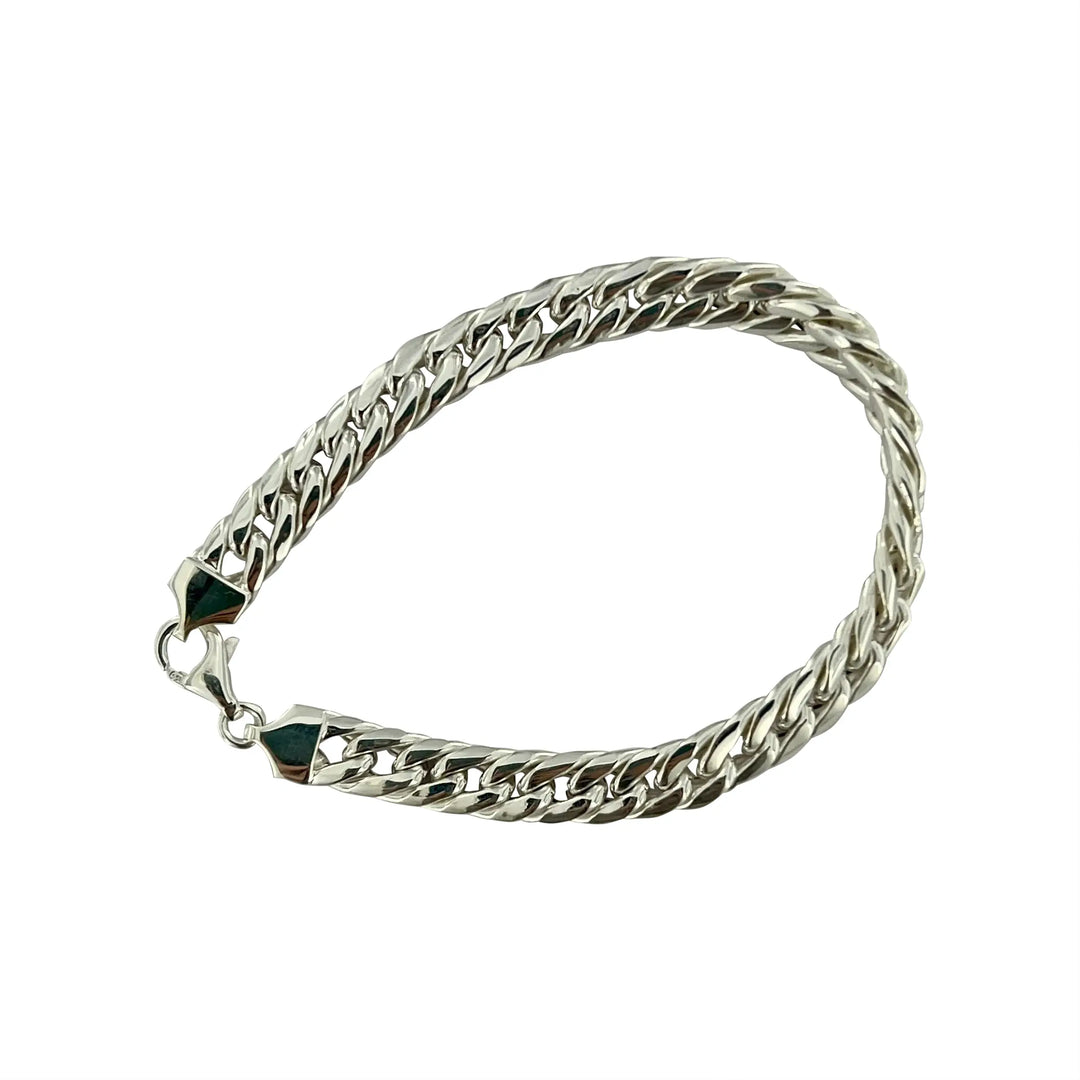 Armbånd, ekstra chunky tæt cuban, sterlingsølv, 17-21 cm/8 mms 