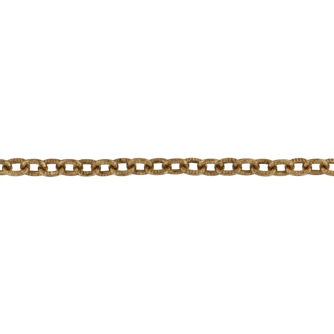 Meterkæde, rillet flad anker kæde, oxideret aluminium, 5,5 mm 