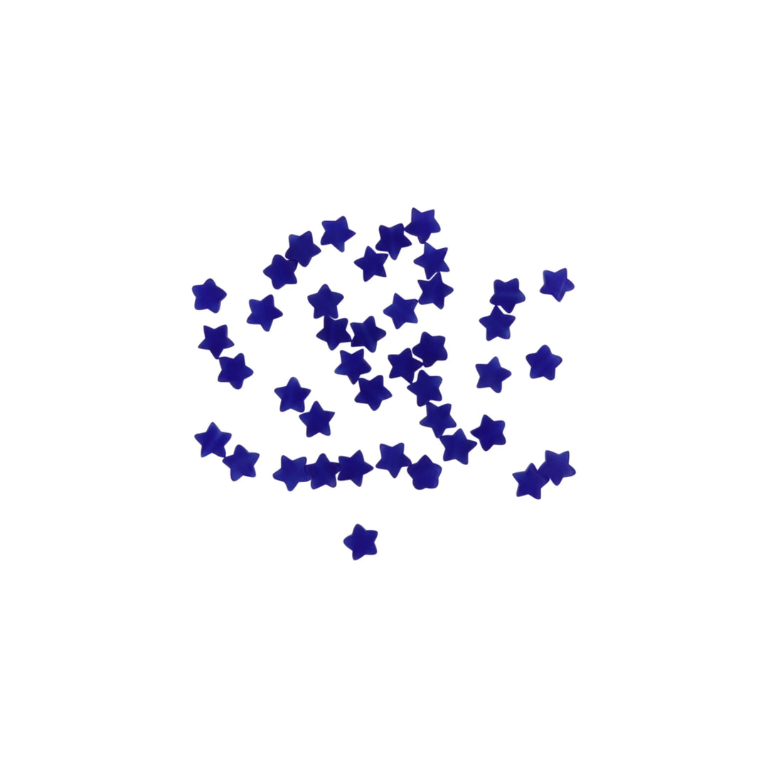 Glasfiberperler, stjerner, mørkeblå, 6x2,5 mm, 10 stk