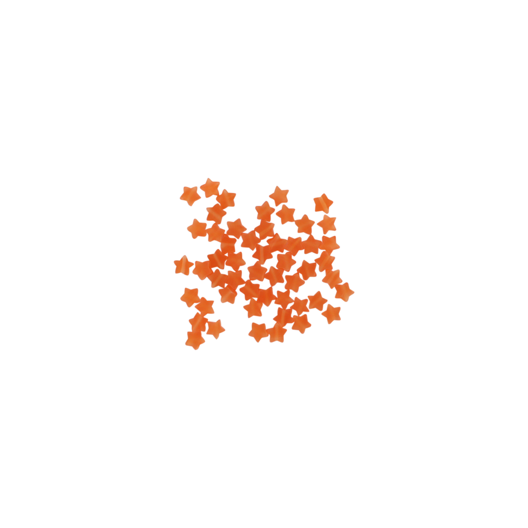 Find Glasfiberperler, stjerner, orange, 6x2,5 mm, 10 stk hos  Beadhouse of Copenhagen i dag. Husk gratis fragt over 400kr.