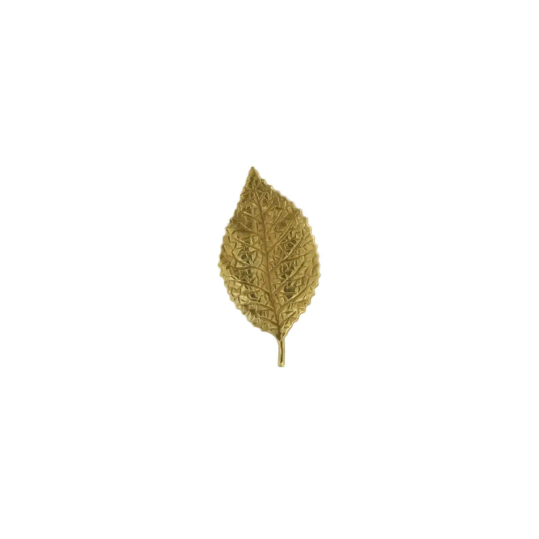 Vedhæng, filigran, blad, forgyldt messing, 60x30mm 