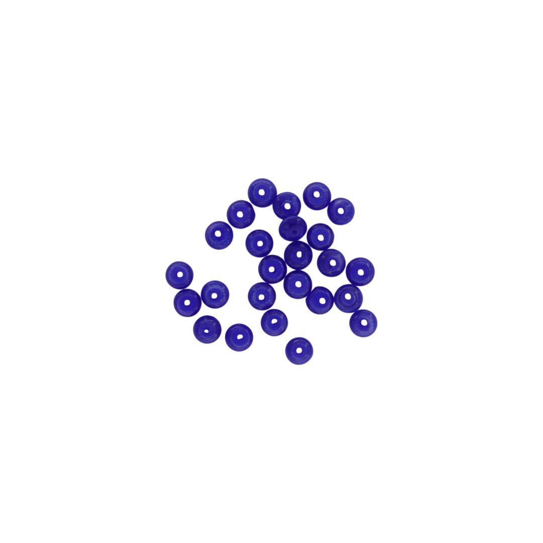 Find Glasfiberperler, runde, flade, mørkeblå, 6x3 mm, 10 stk hos  Beadhouse of Copenhagen i dag. Husk gratis fragt over 400kr.