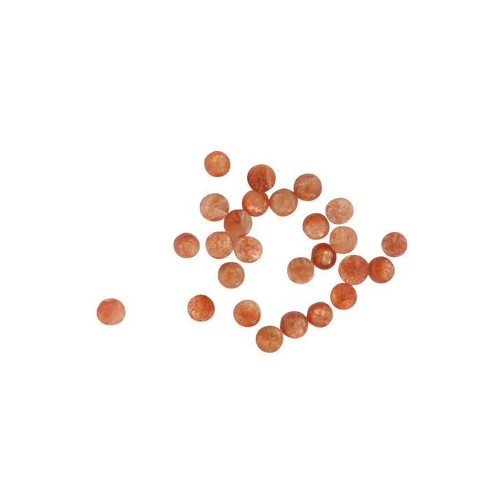 Cabochon, solsten, rund, 1-10stk, flere varianter 