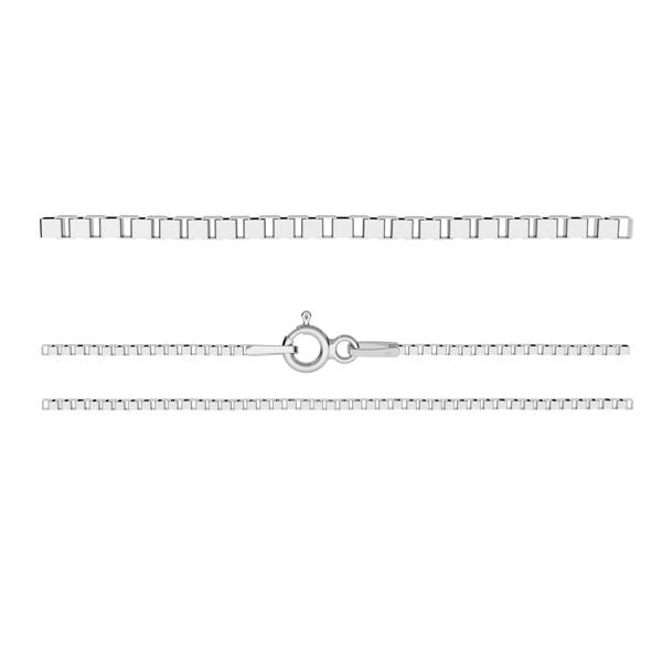 Halskæde, Venezia Kæde, sterlingsølv, 40-60 cm/0,8 mm