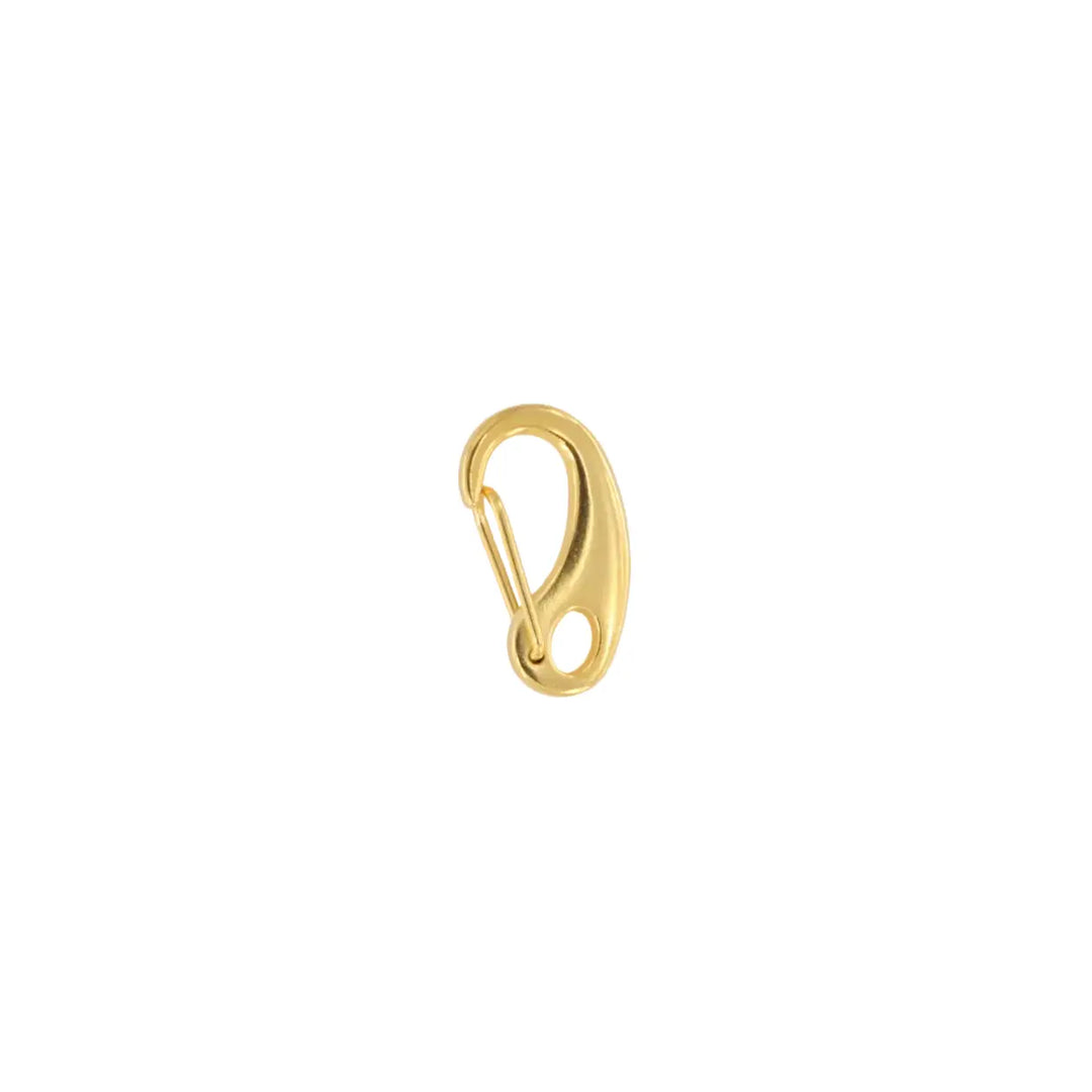 Karabin lås, 17x32mm, forgyldt zamak