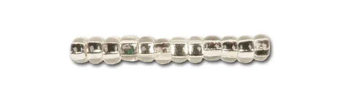 Klare glasperler, preciosa seed beads, silverlined crystal, 