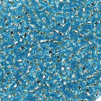 Miyuki Rocailles - Blå Glasperler, Miyuki Rocailles Seed Beads, Silverlined Aqua