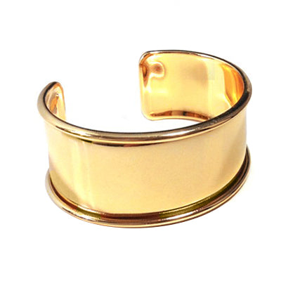 Bracelet, chunky bracelet, gilded brass,