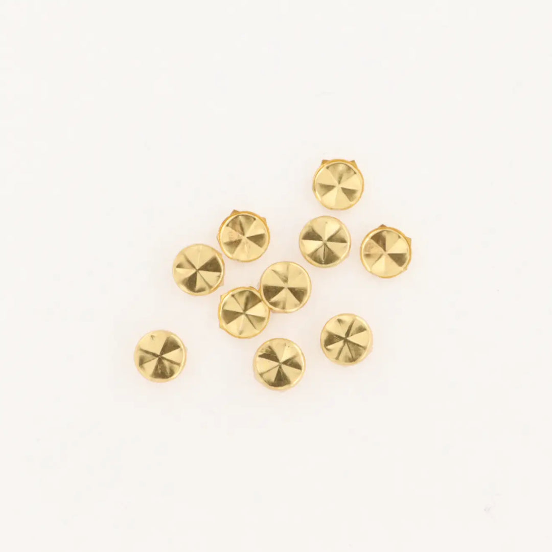 Nitter, flade m. mønster, forgyldt messing, 10-100 stk Beadhouse of Copenhagen