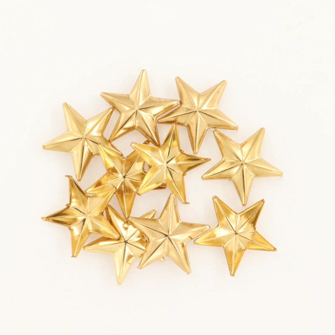 Nitter, stjerner, forsølvet og forgyldt, 10-100 stk, flere varianter Beadhouse of Copenhagen