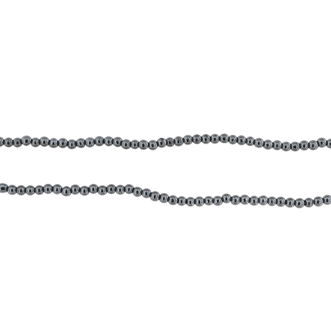 Smykkestensperler, String, Hæmatit, rund, 40 cm/3,5mm