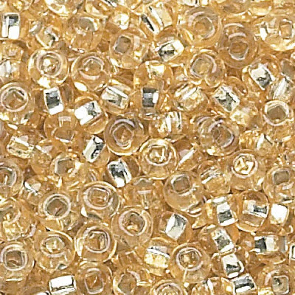 Guld Glasperler, Preciosa, Silverlined gold, storkøb 17020