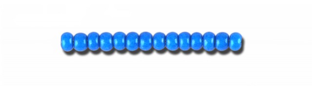 Blå Glasperler, Preciosa, Intensive Blue Dyed Chalkwhite