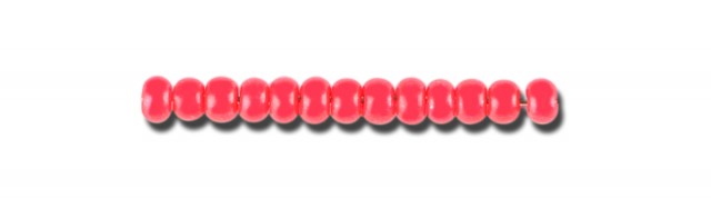 Red Glass Beads, Preciosa, Intensive Red Dyed ChalkWhite, Great Purchase